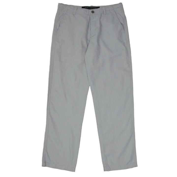 Mens Marc Anthony Gray Linen Pants