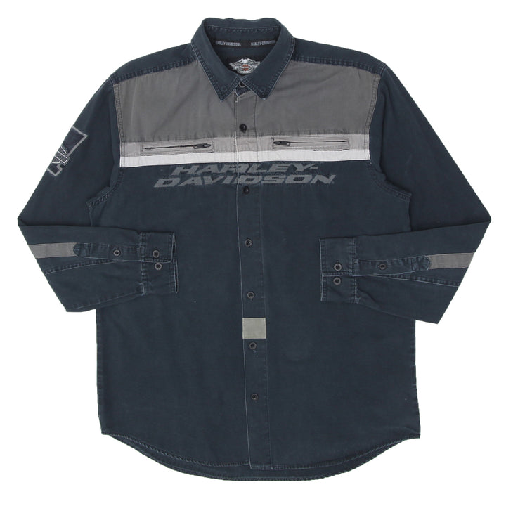 Mens Harley Davidson Embroidered Work Shirt