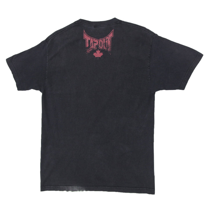 Y2K Mens Tapout Black Printed T-Shirt