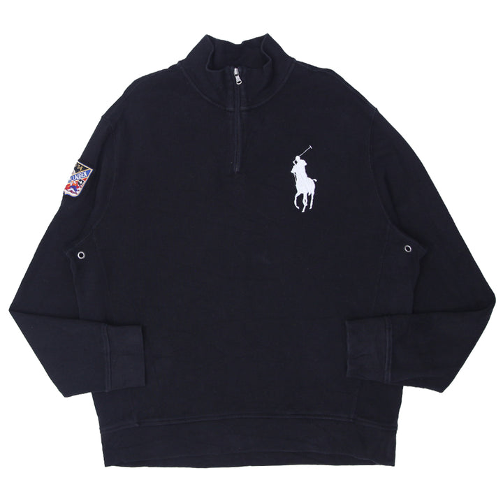 Vintage Polo by Ralph Lauren Quarter Sweater Black