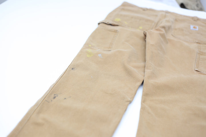 Mens Carhartt Relaxed Fit Brown Carpenter Pants