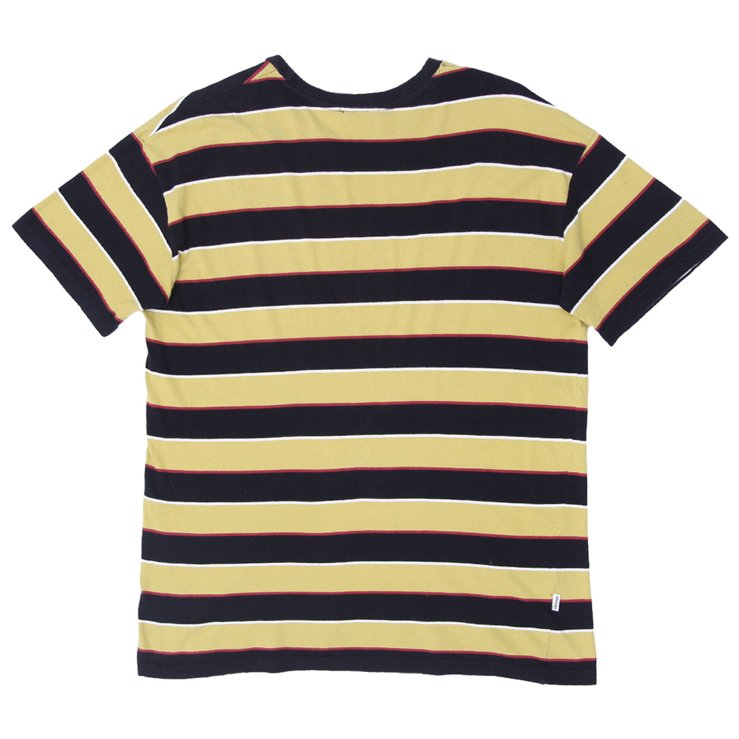 Mens Stussy Embroidered Stripe T-Shirt