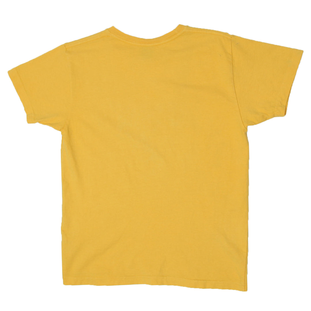 Mens Obey Flower Print Yellow T-Shirt