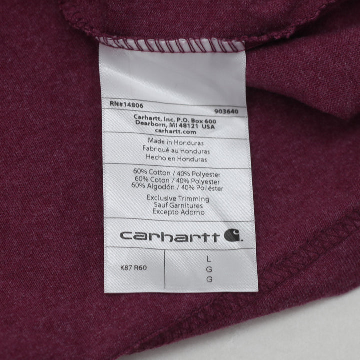 Mens Carhartt Loose Fit Pocket T-Shirt Maroon