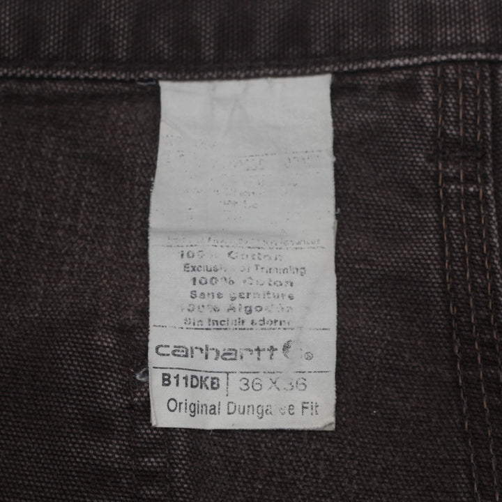 Mens Carhartt B11 DKB Original Dungaree Fit Carpenter Work Pants Distressed