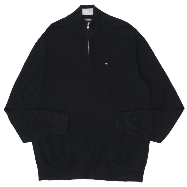 Mens Tommy Hilfiger Quarter Zip Navy Sweater