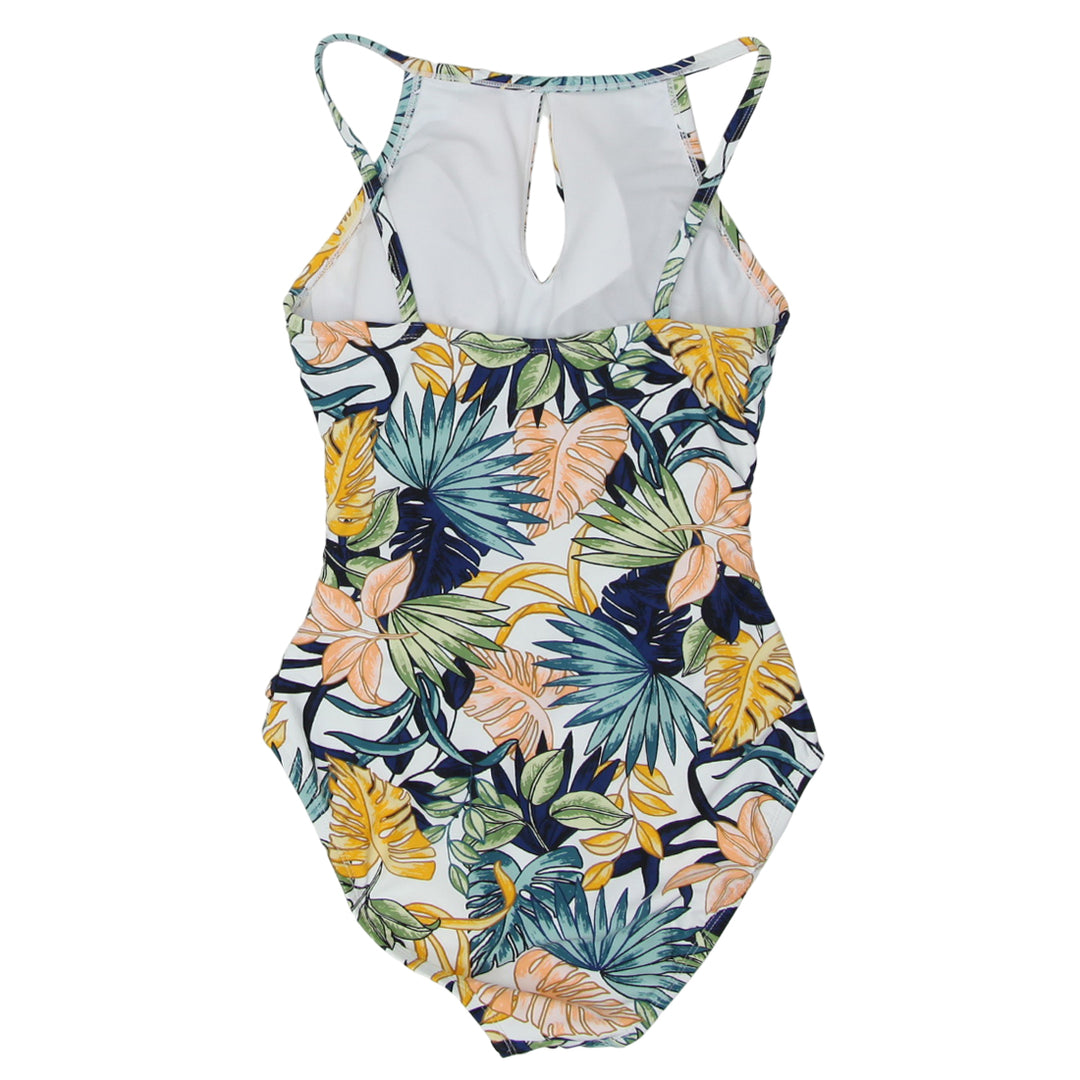 Ladies Ellen Tracy Leaf Print One Piece Swimsuit