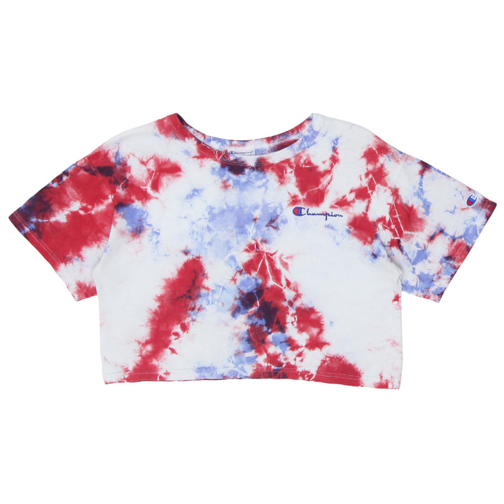 Ladies Champion Tie Dye Short Sleeve Crop T-Shirt