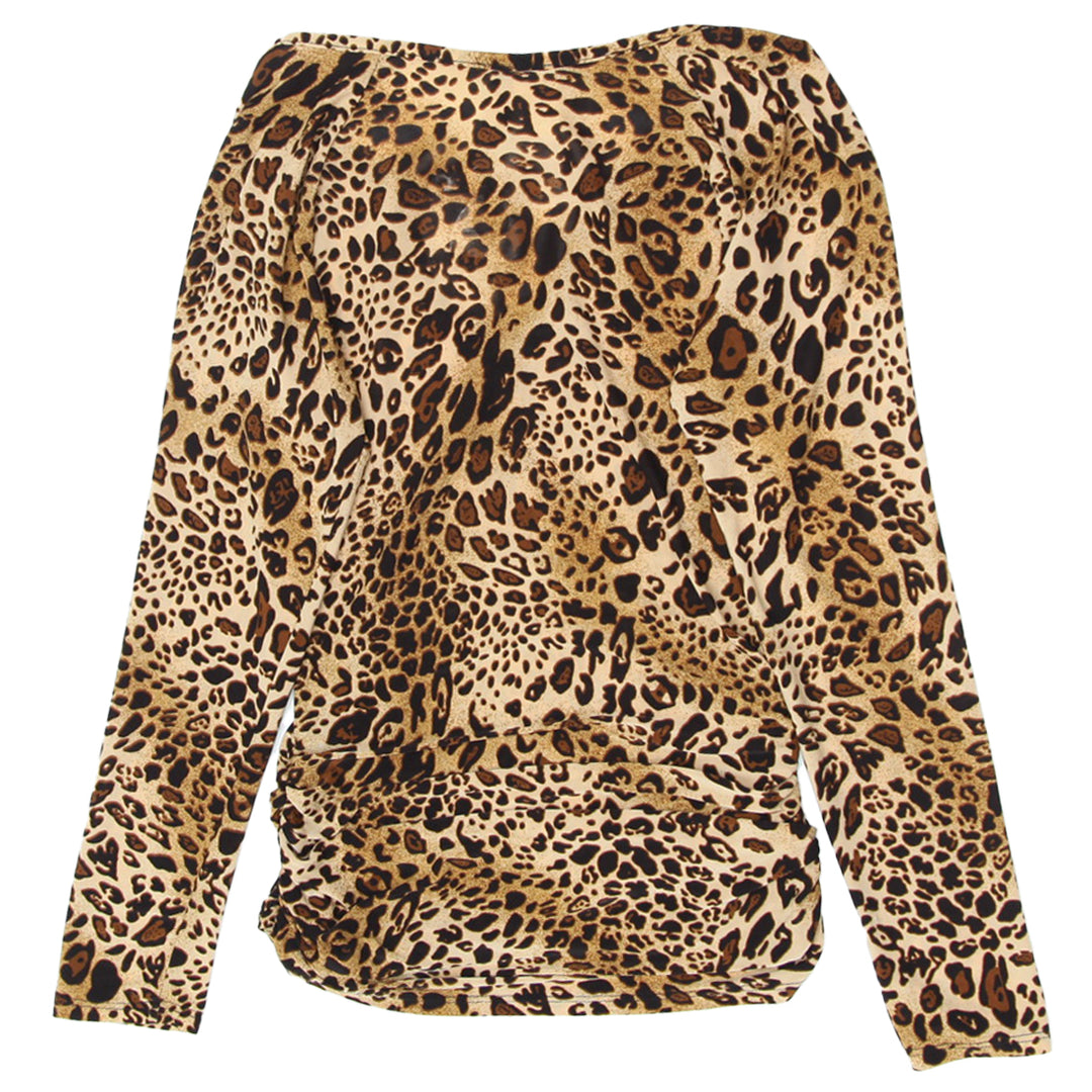 Ladies Blush Animal Print Long Sleeve Top