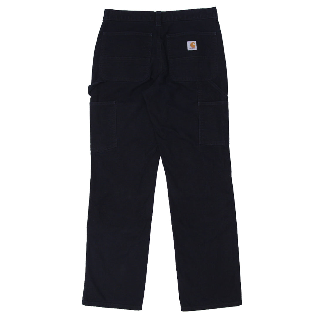 Mens Carhartt Relaxed Fit Double Knee Carpenter Pants Black