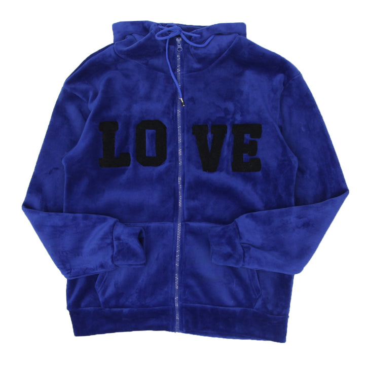 Ladies Velour Full Zip Hoodie