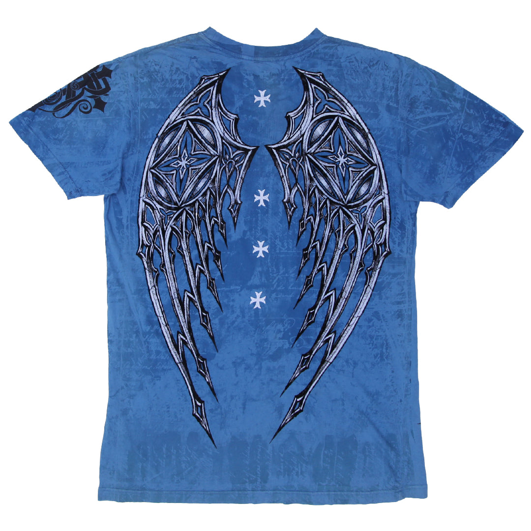 Mens Y2K Rebel Saints Velvet Felt Print T-Shirt