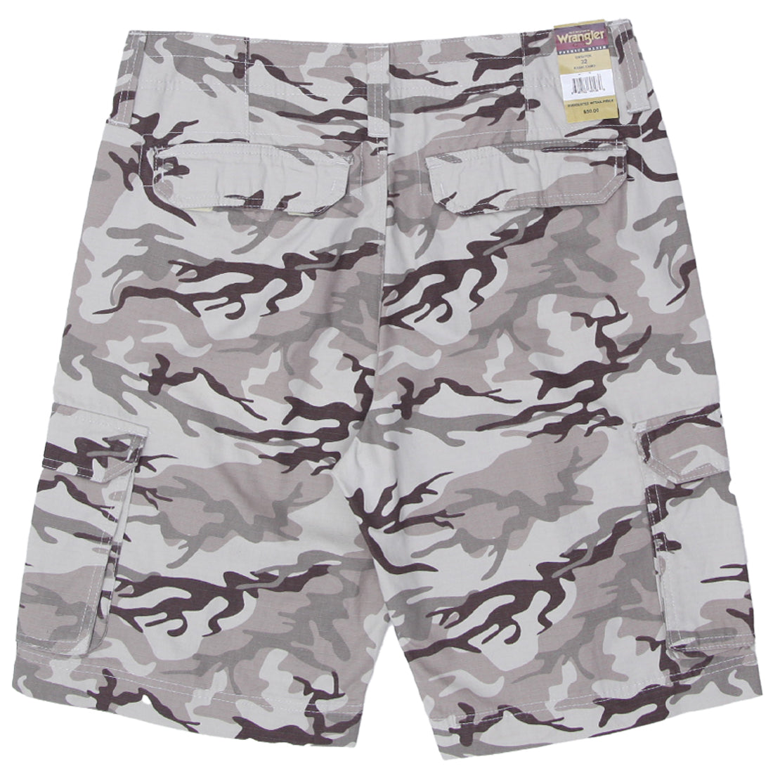 Mens Wrangler Camouflage Cargo Shorts Fashion Rerun Vintage