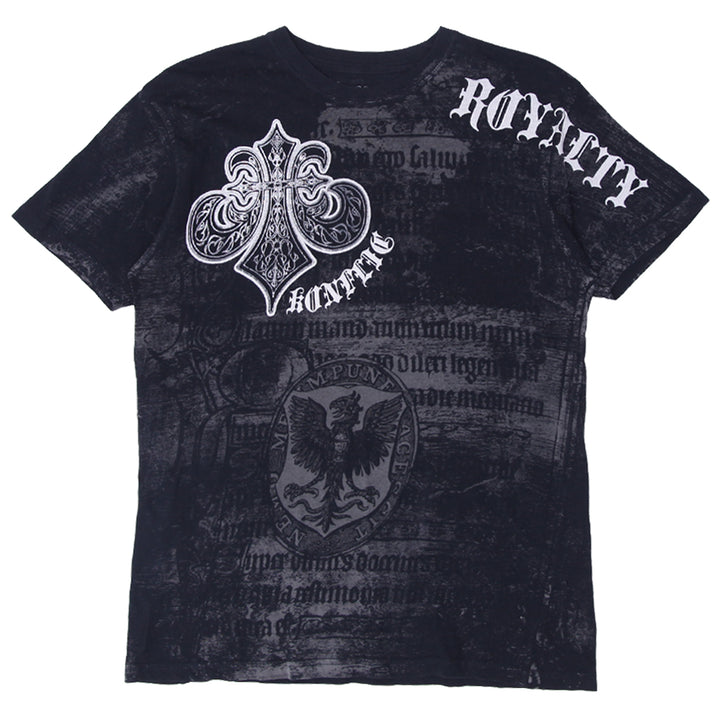 Mens Y2K Konflic Winged AOP T-Shirt Black