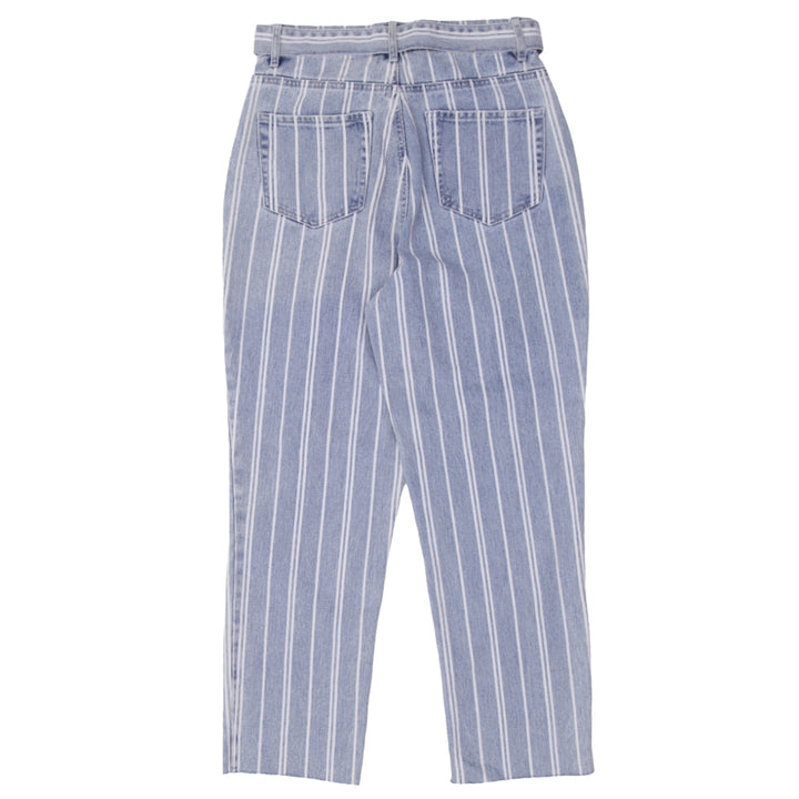 Ladies Pacsun Stripe Button Fly High Waist Jeans