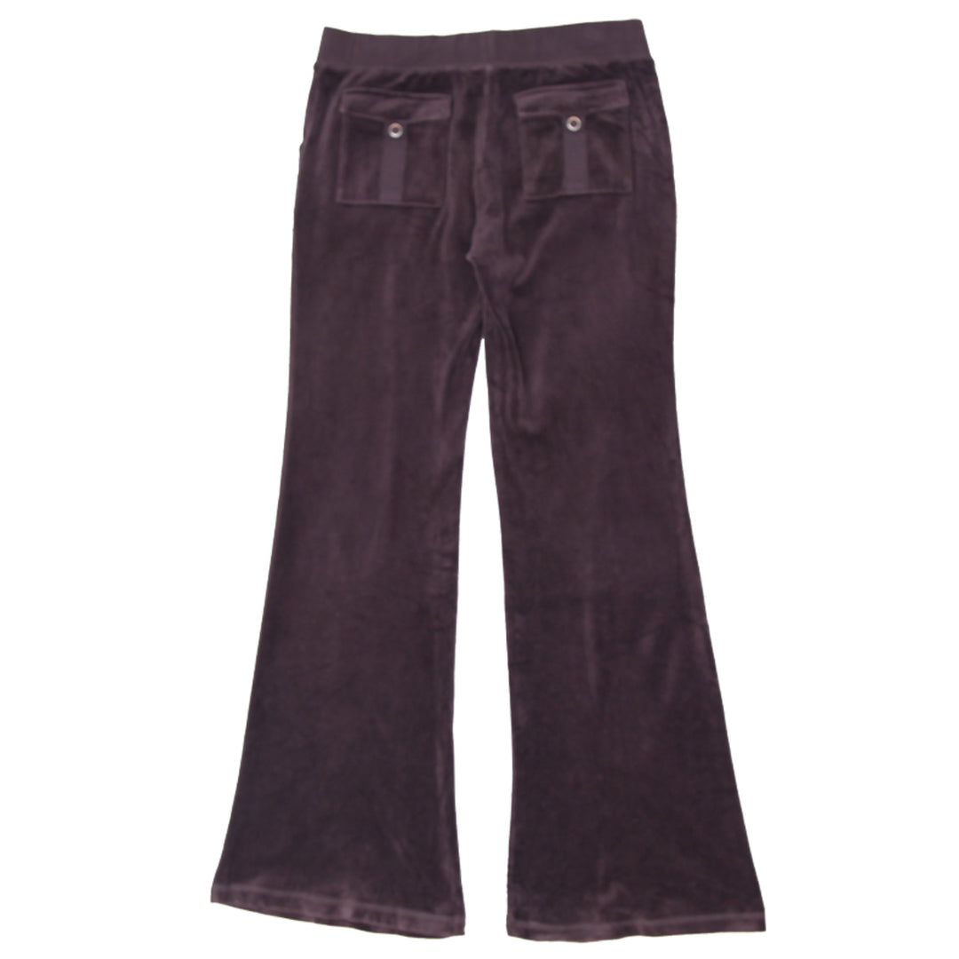 Y2K Juicy Couture Low Rise Velour Track Brown Pants