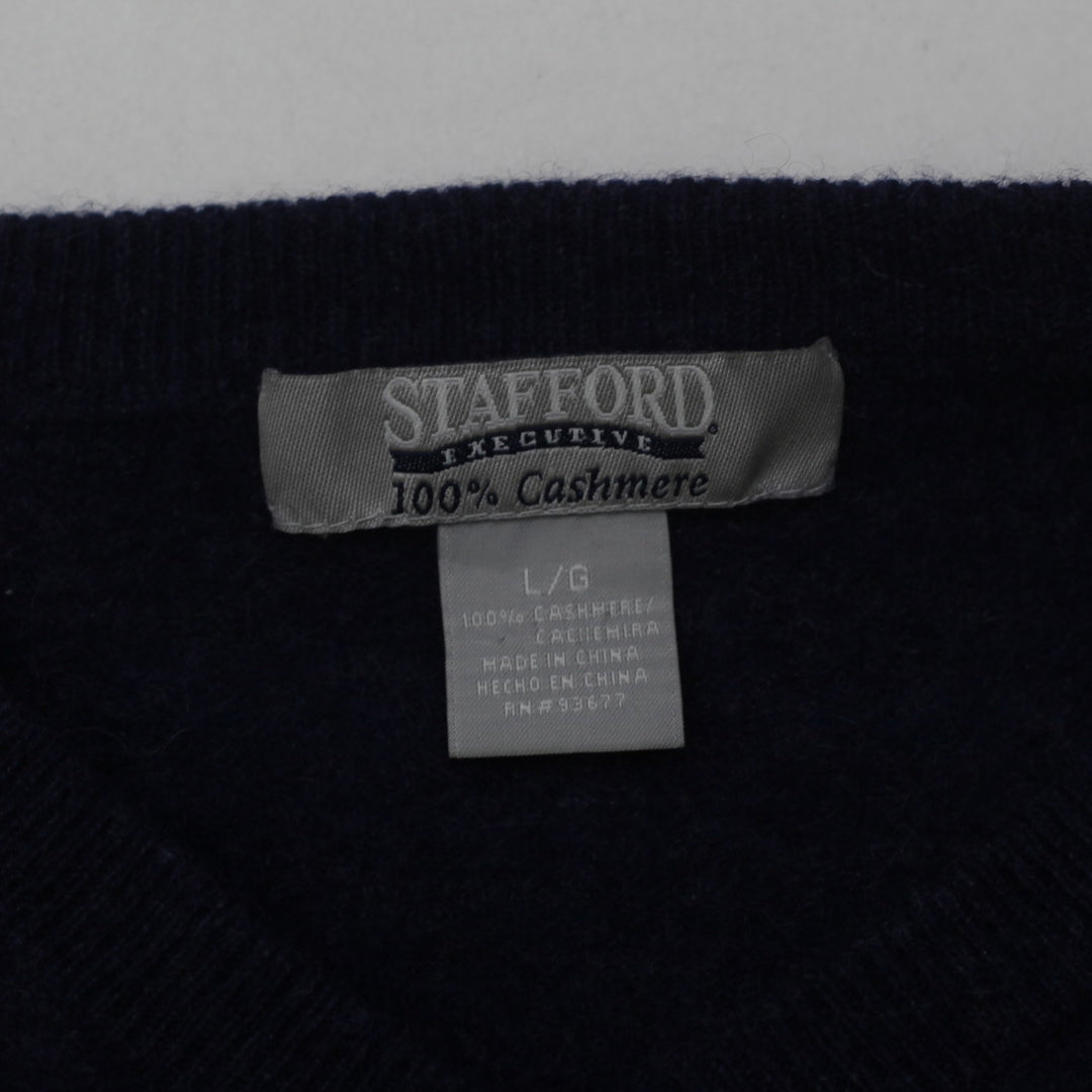 Mens Stafford 100% Cashmere V-Neck Sweater