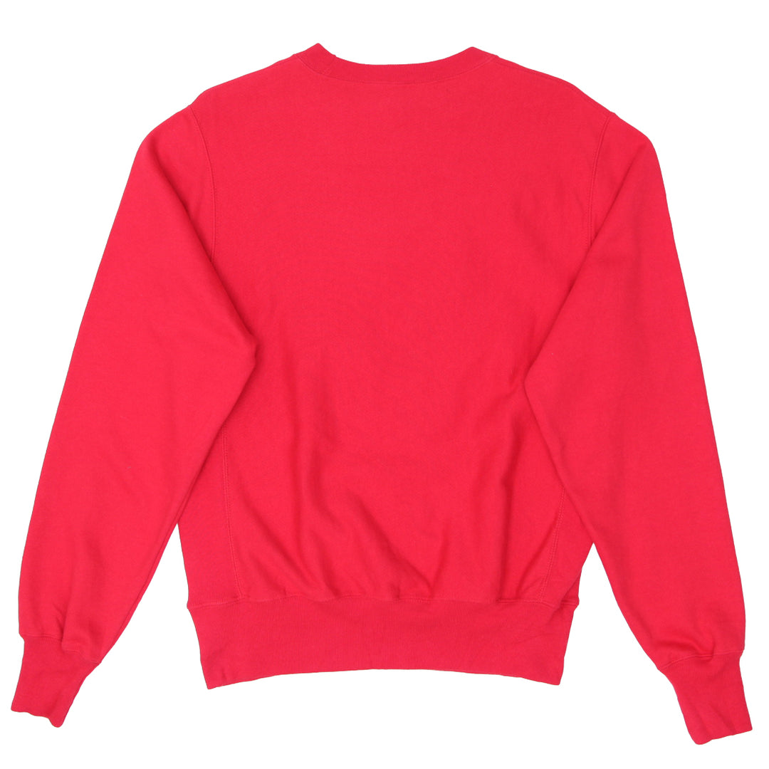 Mens Champions Reverse Weave Crewneck Sweatshirt Red