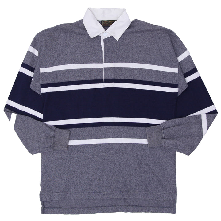 Mens Eddie Bauer Striped Rugby Shirt