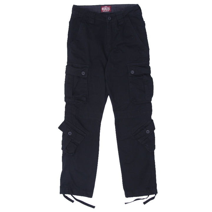 Mens Matchstick Black Cargo Pants