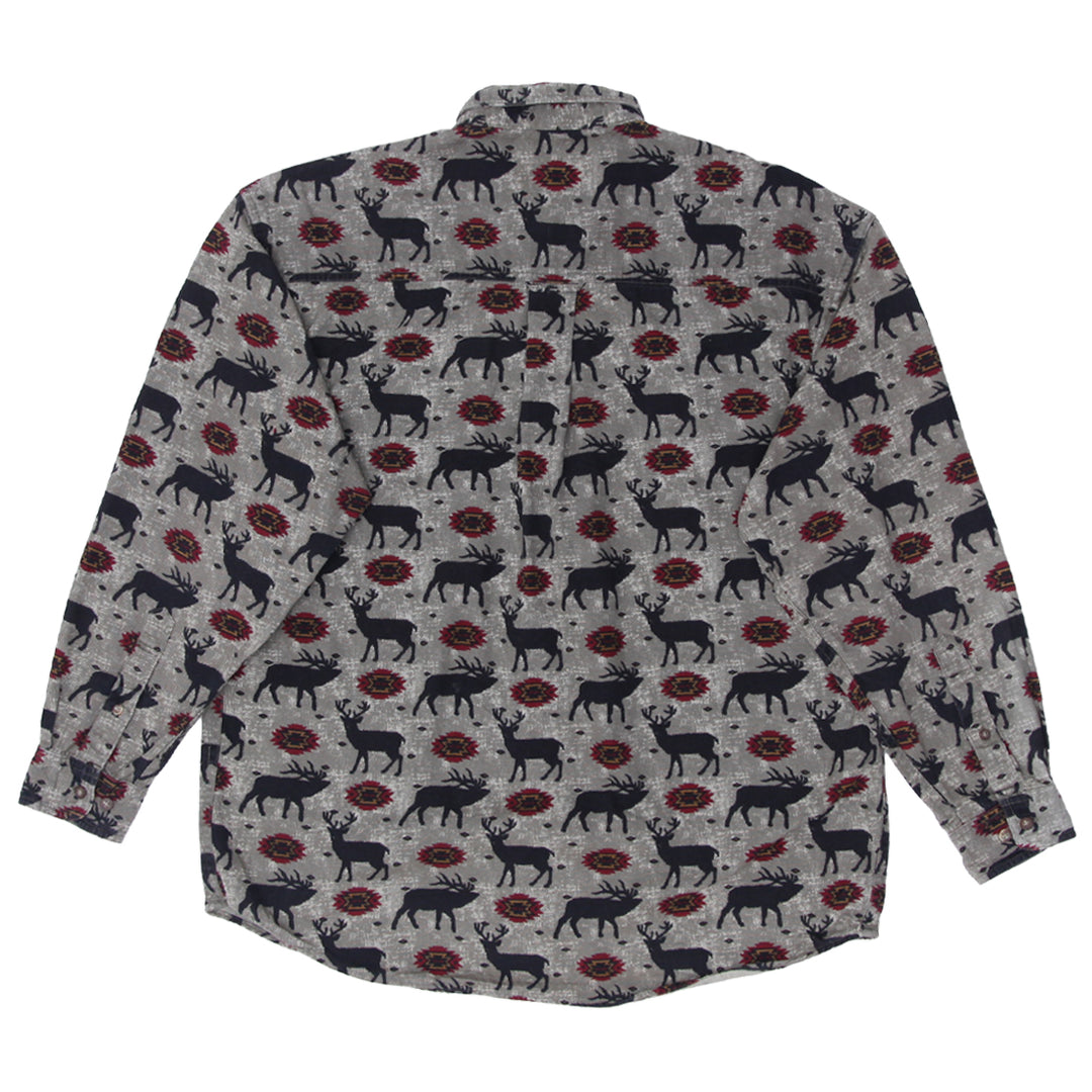 Mens North River Deer Print Long Sleeve Shirt