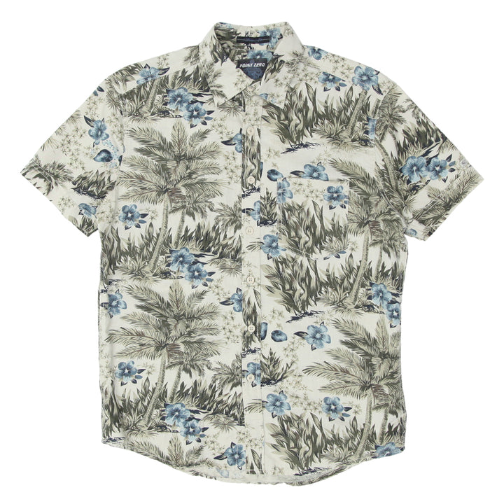 Mens Point Zero Semi-Fit Floral Short Sleeve Shirt