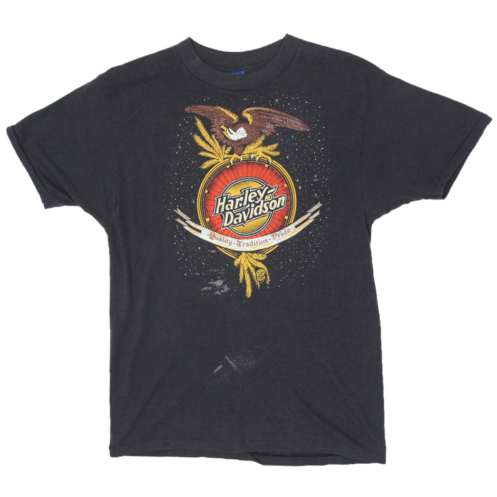 Vintage Harley Davidson Schaeffer's T-Shirt S.Stitch Made In USABlack S