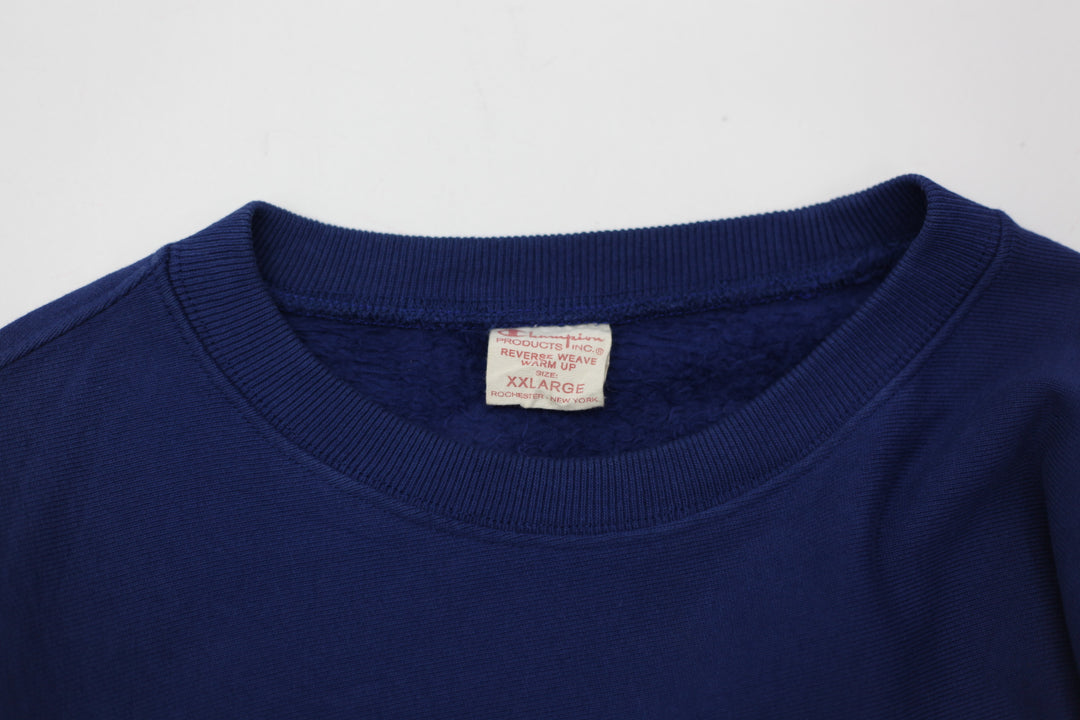 Vintage Chmapion Reverse Weave Crewneck Sweatshirt Navy Blue