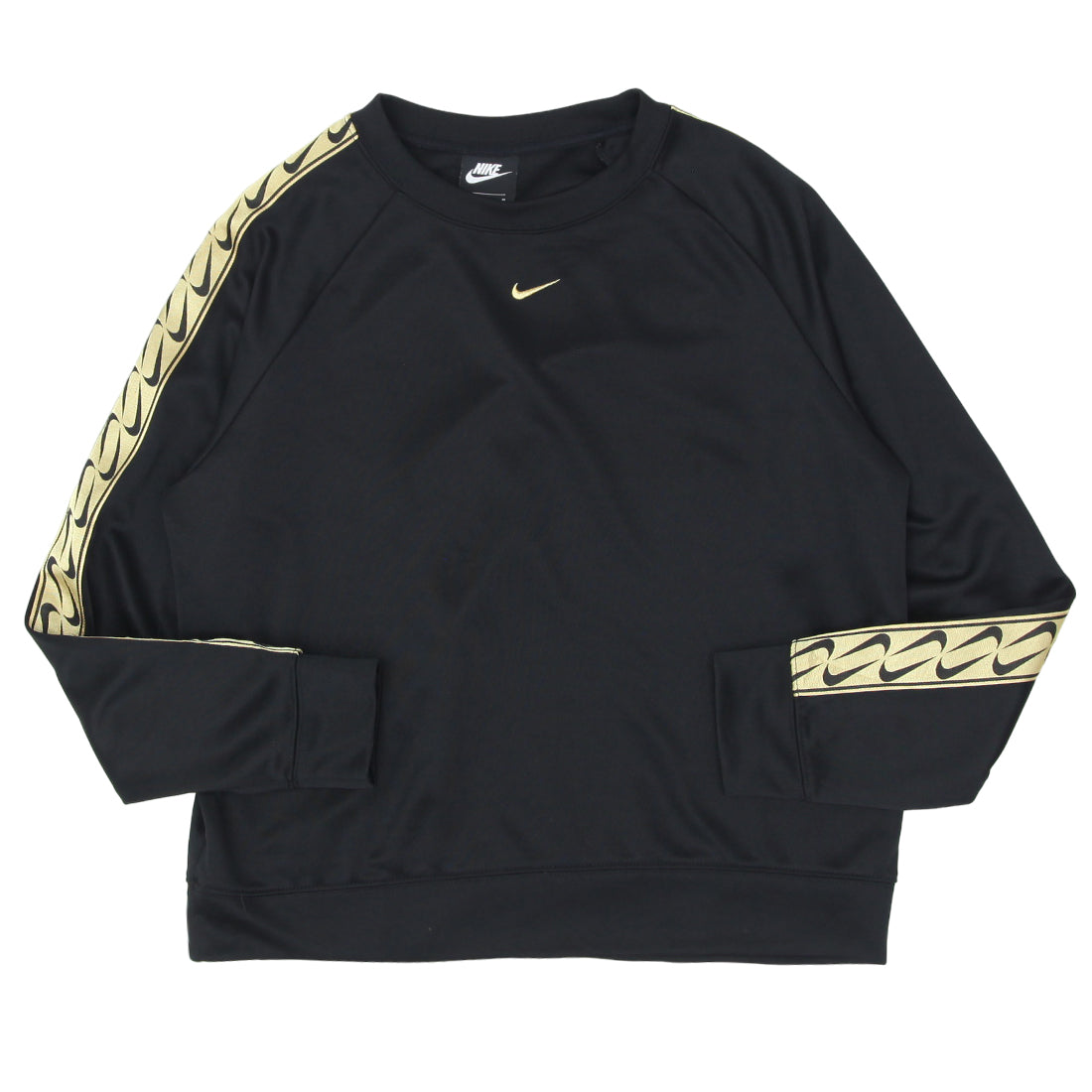 Mens Nike Gold Swoosh Embroidered Crewneck Sweatshirt