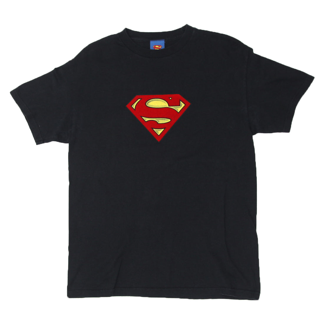 Vintage DC Comics Superman Velvet Print T Shirt Black M Fashion Rerun Vintage