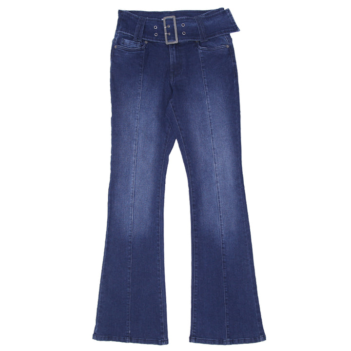 Ladies Jeaniologie Mid-Rise Flare Stretch Jeans