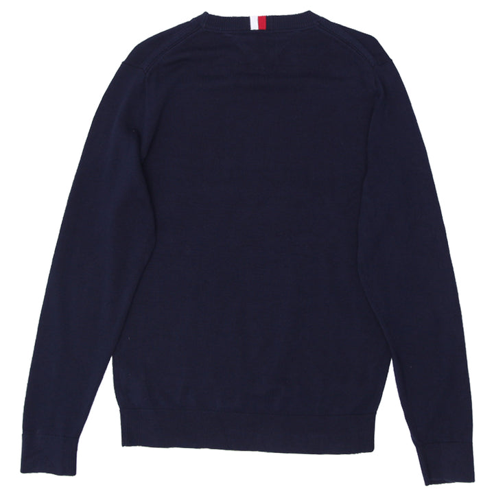 Mens Tommy Hilfiger Embroidered Crewneck Sweater Navy