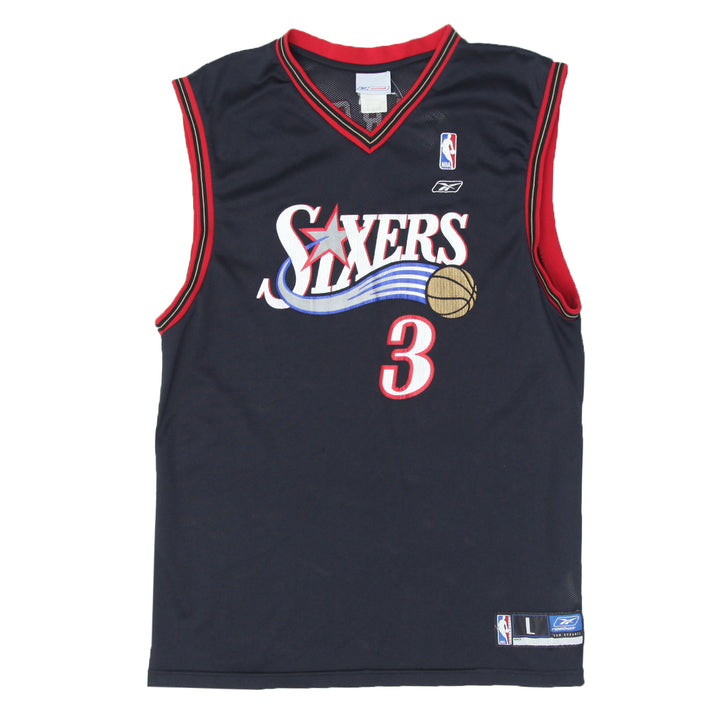 Vintage Reebok NBA Sixers Iverson 3 Basketball Jersey