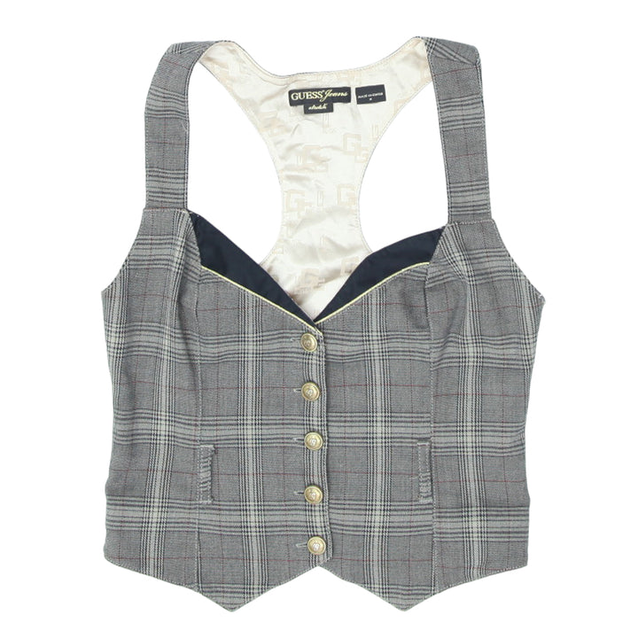 Y2K Guess Plaid Waistcoat