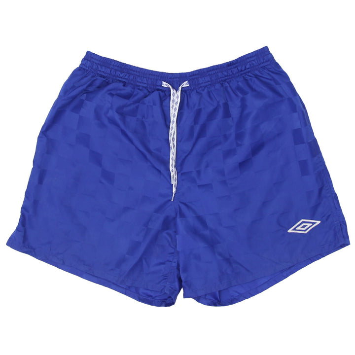 Mens Blue Umbro Plaid Nylon Shorts