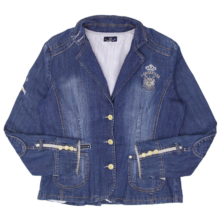 Y2K L' Argentina Embroidered Denim Jacket