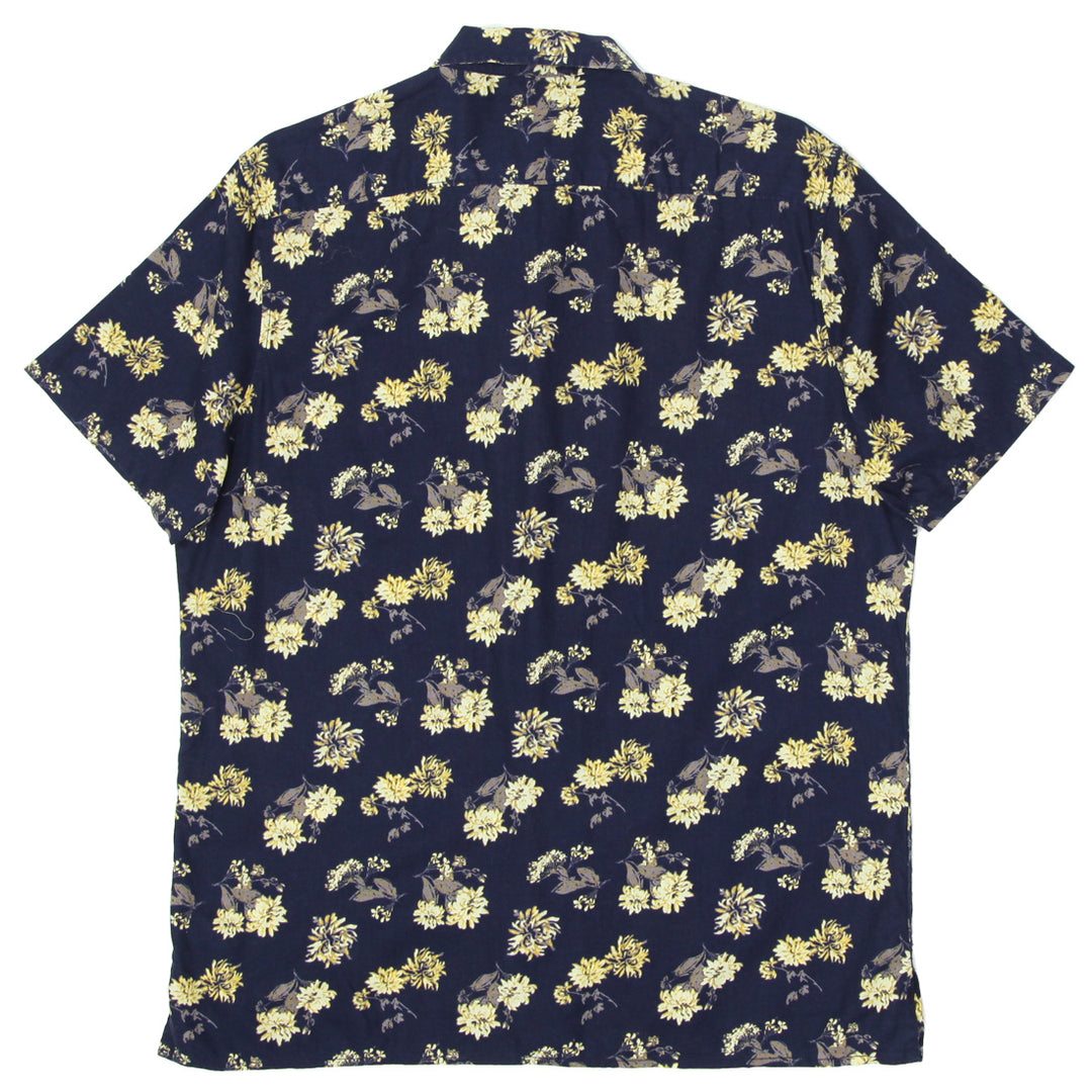 Mens Treasure & Bond Trim Fit Floral Short Sleeve Shirt