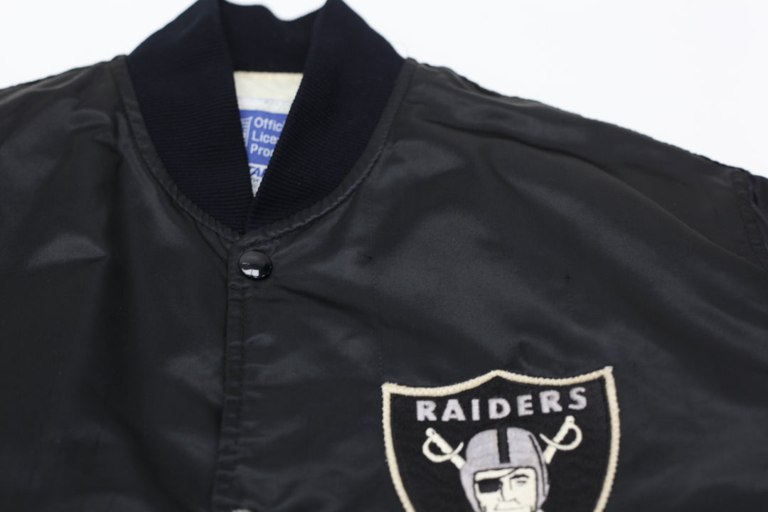 Vintage NFL By Starter Black Bomber Raiders Jacket