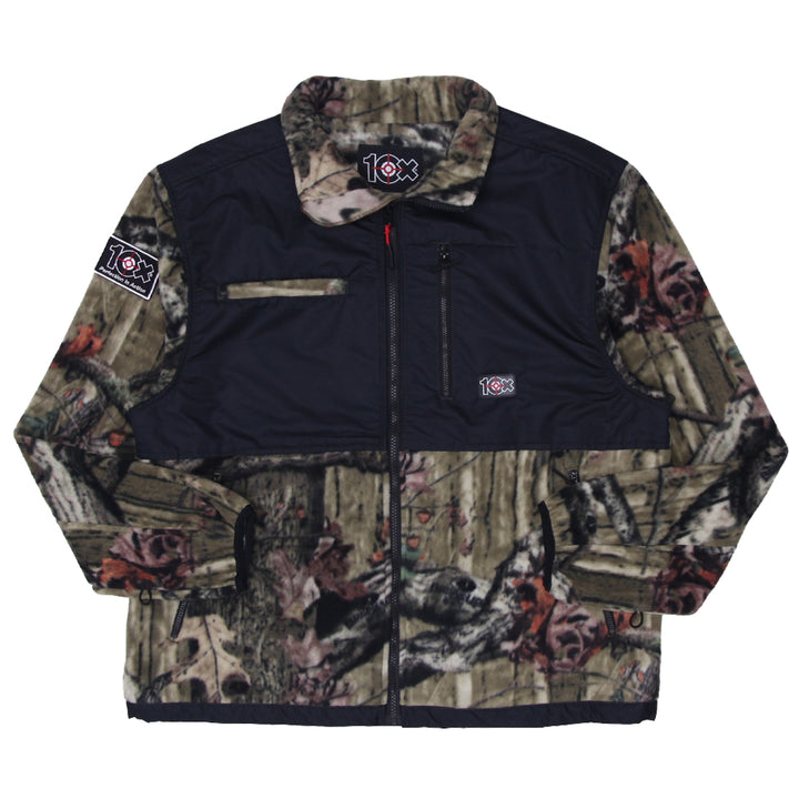 Mens 10X Protection In Action Camo Full Zip Fleece Jacket