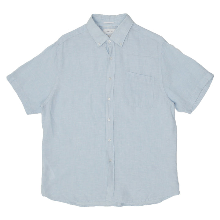 Mens Porter & Ash 100% Linen Short Sleeve Shirt