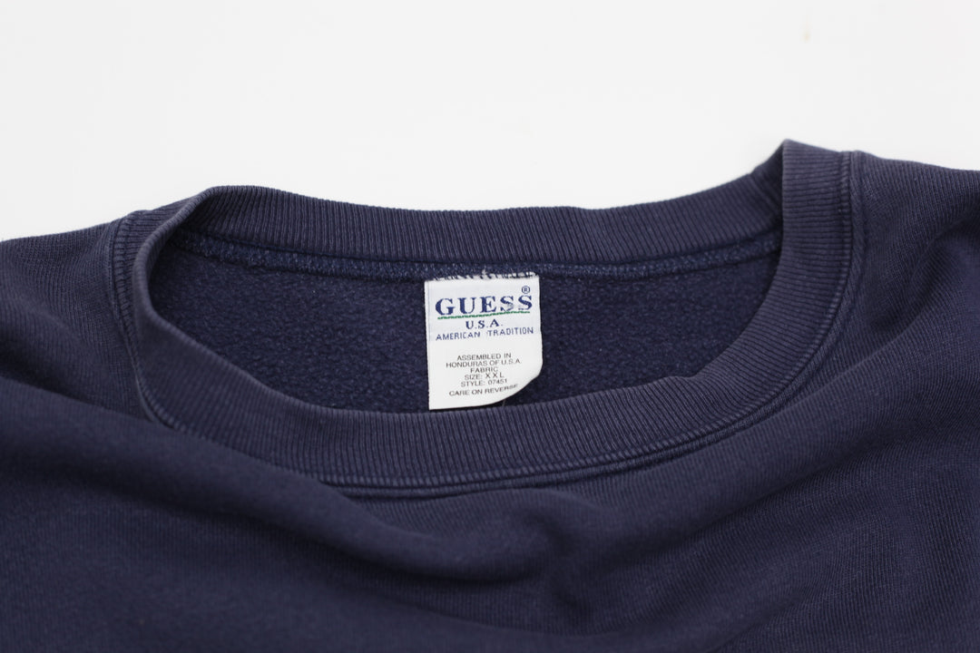Vintage Guess Jeans USA Embroidered Navy Sweatshirt