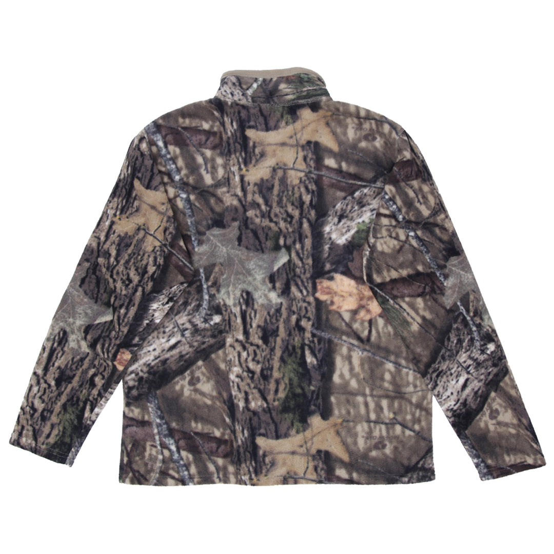 Mens Mossy Oak Forest Camo Full Zip Fleece Jacket