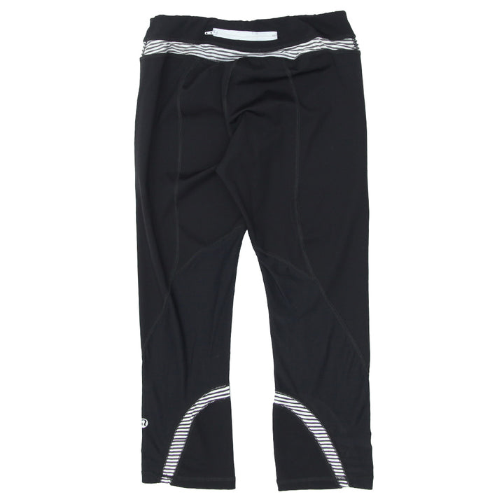 Ladies Lululemon Black & White Crop Leggings