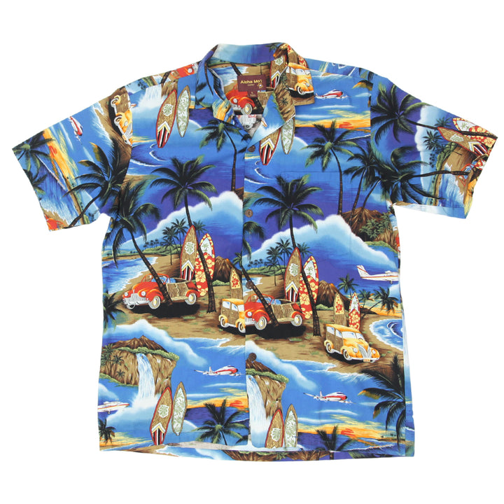 Mens Aloha Mo'I Surfing Hawaiian Shirt