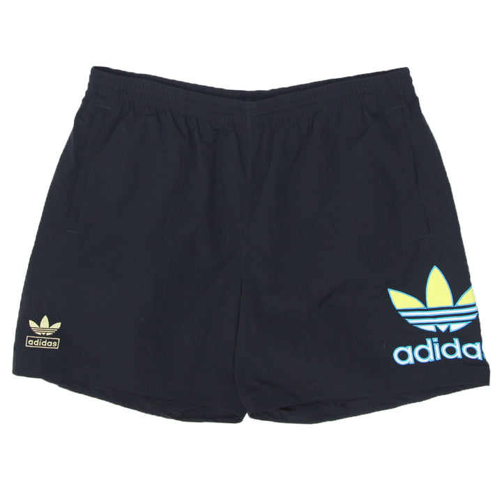 Mens Adidas Originals Embroidered Black Nylon Shorts