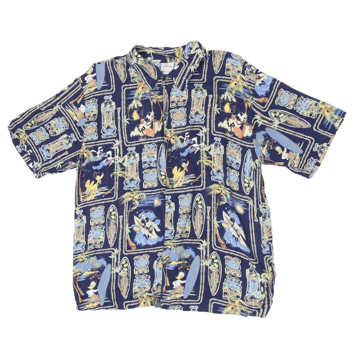 Mens Disney Print Button Shirt