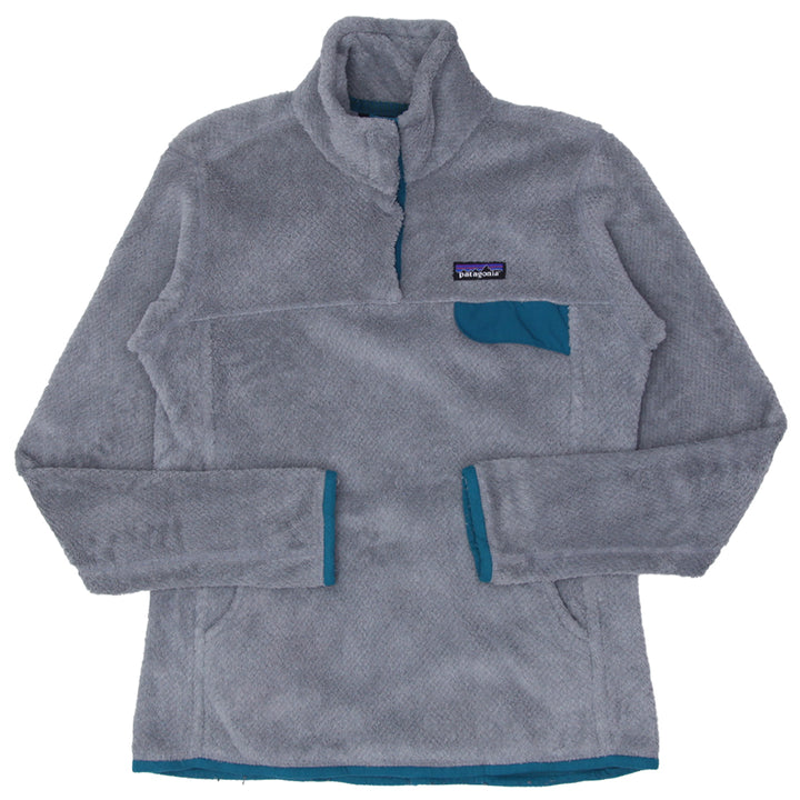 Ladies Patagonia Polartec Snap T Fleece Sweater Gray