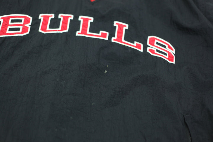 Vintage Champion Chicago Bulls V-Neck Windbreaker Pullover