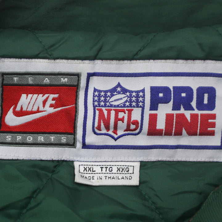 Vintage Nike NFL Pro Line Green Bay Packers Quilted Jacket Green XXL