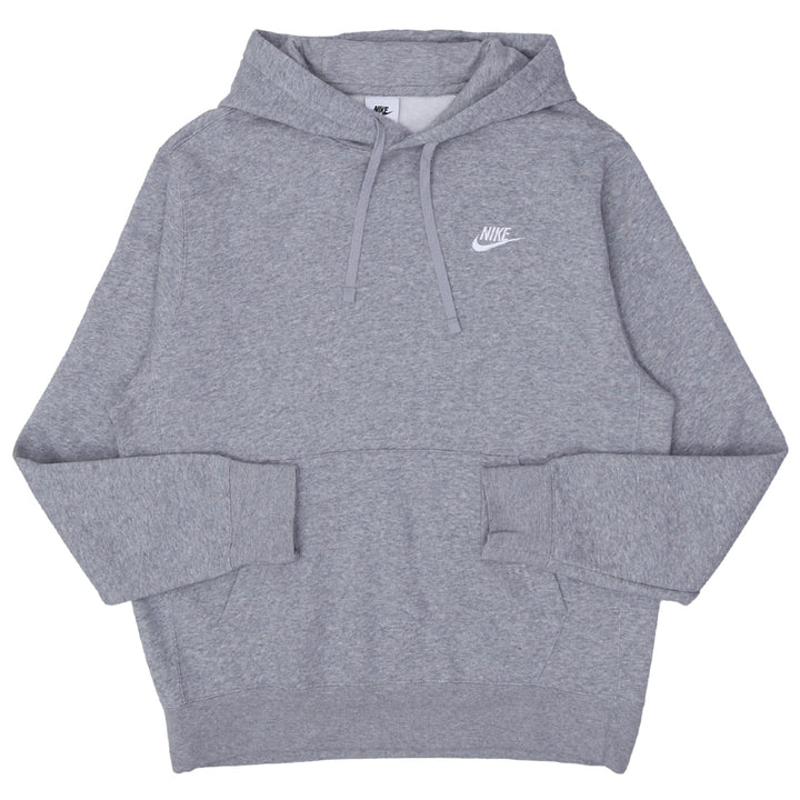 Mens Nike Embroidered Gray Pullover Hoodie